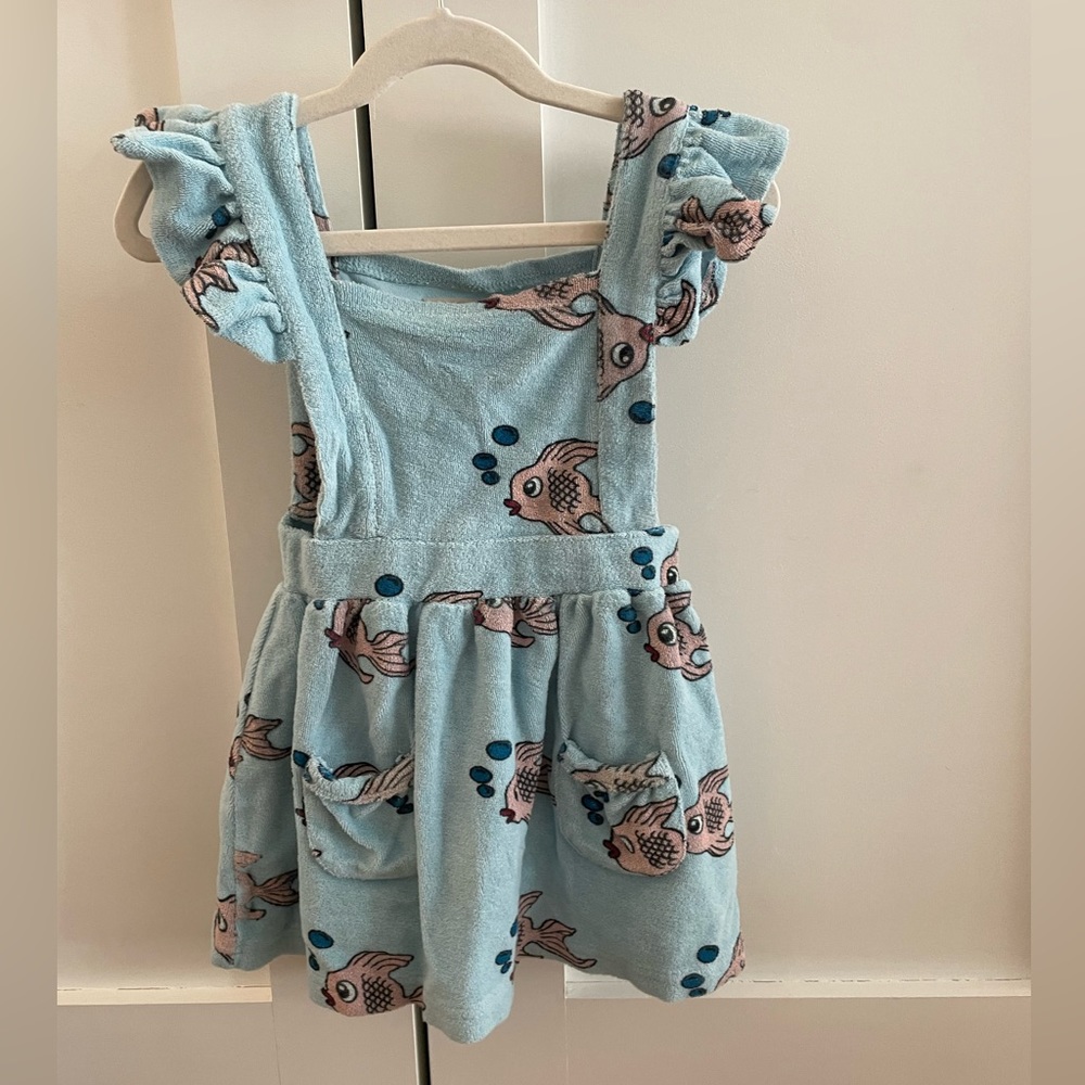 Hugo love tiki fish terry dress